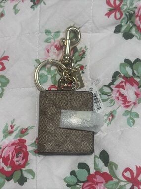 Coach Photo Keychain NWT